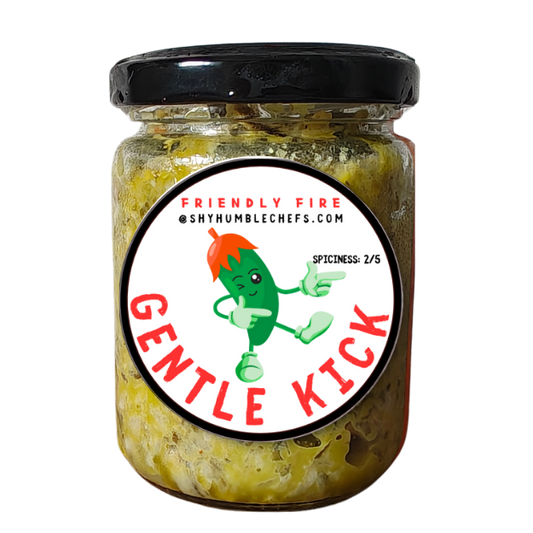 Gentle Kick, Indonesia Chili– mild sambal chili with green chili twist, 240ml jar