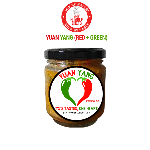 Yuan Yang – two-flavour chili fusion sauce in one jar, 195ml bottle